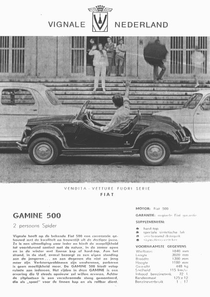 Dutch Vignale Gamine brochure