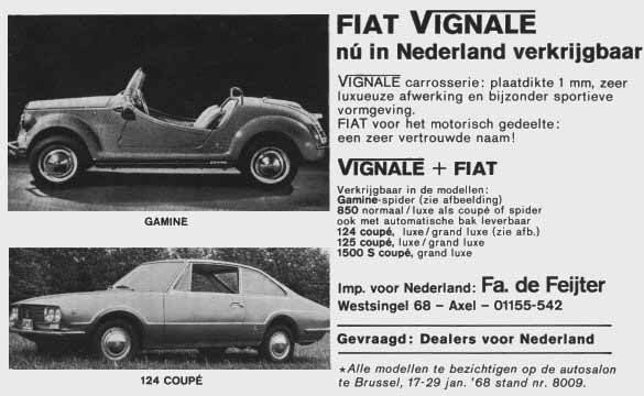 1968 Dutch Vignale Gamine advertisement