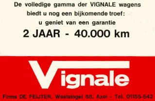 Back of the Dutch Vignale booklet
