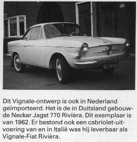 1962 Vignale Fiat Rivièra